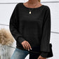 ⏳Time-limited Special 50% off⏰Solid Round-Neck Striped Top with Long Sleeves