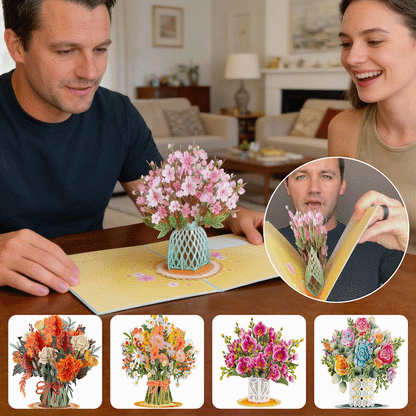 💗35K+ SOLD! 🌼💌2-in-1 Gift & Decor for Every Moment🌸 Forever-Blooming 3D Flower Pop-Up Card