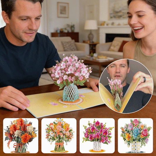 💗35K+ SOLD! 🌼💌2-in-1 Gift & Decor for Every Moment🌸 Forever-Blooming 3D Flower Pop-Up Card