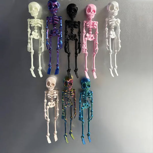 🎃Halloween Hot Sale 💀BUY 3 PAY 2✨3D Printed Vintage Skeleton Magnetic Figurine 🎃