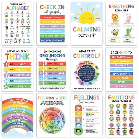 ❤️Last Day 49% OFF - 12 Pcs Calming Corner Posters