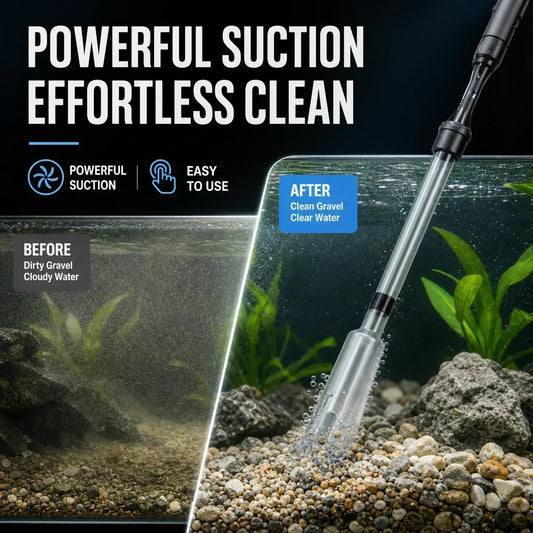 🐠 50% OFF Today | Electric Aquarium Gravel Cleaner - Keep Water Crystal Clear