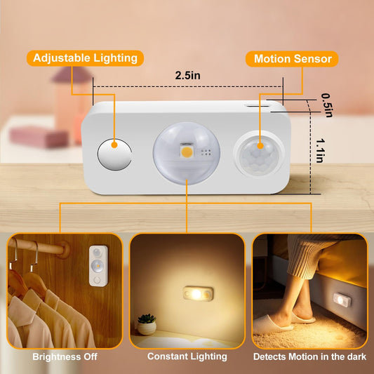 LED Motion Sensor Spotlight - 4 pcs