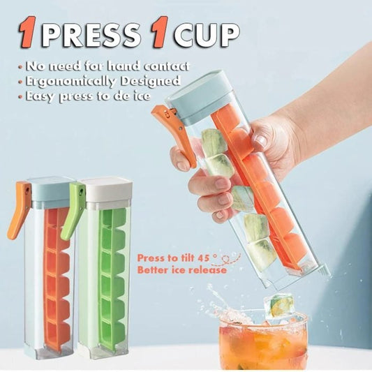 One-Handed Ice Cube Mold: Effortless Space-Saving Solution