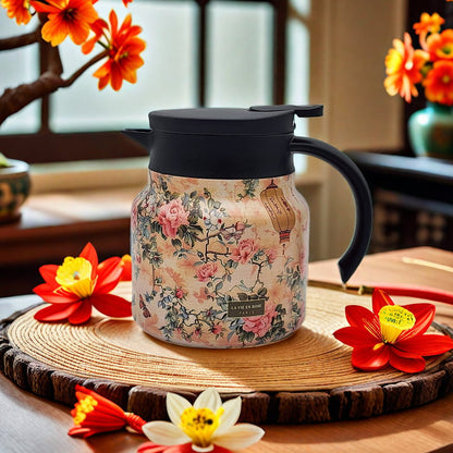 49% OFF✨Vintage Floral Pattern Tea Thermos – Built-In Infuser