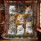 🎁LAST DAY SALE 50% OFF! 🐱💤 Cozy 9‑Panel Sleeping Cats Blanket – Ultra‑Soft Flannel, Reversible Design✨