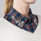 🎄 ✨Christmas Plaid Rhinestone Detachable Collar-- No More Ugly Sweaters!