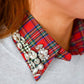 🎄 ✨Christmas Plaid Rhinestone Detachable Collar-- No More Ugly Sweaters!