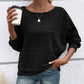 ⏳Time-limited Special 50% off⏰Solid Round-Neck Striped Top with Long Sleeves
