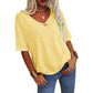 💖✨This Week's Special Price ￡11.99🌸Women's Solid Color V-Neck T-shirt [On Sale & Quick Ship!]