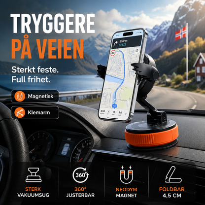 🧲 Magnetische Autotelefonhalterung – 360° Winkel, Vakuum-Befestigung, Klemmarme. Passend für 4,7"+ – stabil und tragbar! 🚗✨
