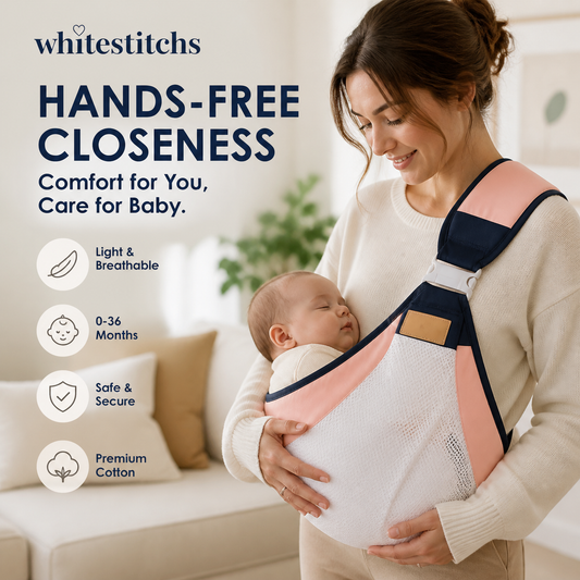 👶 4-in-1 Breathable Baby Carrier – 0-36 Months, Front/Back/Facing In/Out – Hands-Free Comfort for Parent & Baby! ✨
