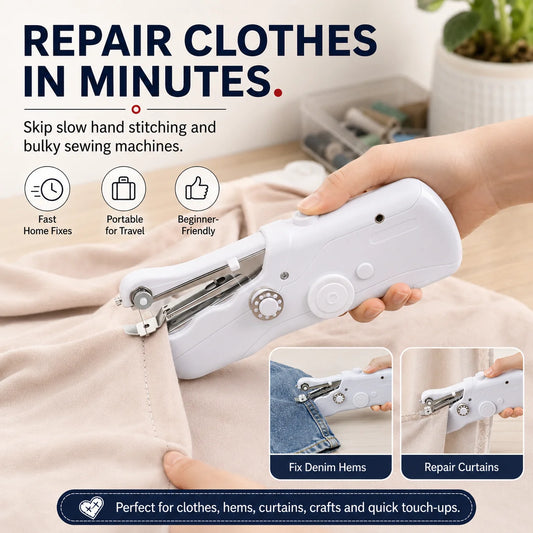 🔥HOT SALE 50% OFF🧵 Mini Electric Sewing Machine – Lightweight, Portable & Easy to Use! ✨