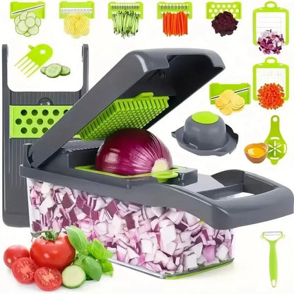 16 in 1 Multifunctional Handle Food Chopper Vegetable Slicer Dicer Cut Kitchen Items