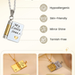 My Book Necklace for Daughter,Son or Lover, Birthday Day Gift Graduation Jewelry of Love