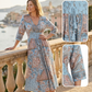 🔥Summer Hot Sales - 49% OFF🔥Women’s Elegant Floral Drawstring Long Dress