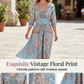 🔥Summer Hot Sales - 49% OFF🔥Women’s Elegant Floral Drawstring Long Dress