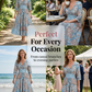 🔥Summer Hot Sales - 49% OFF🔥Women’s Elegant Floral Drawstring Long Dress