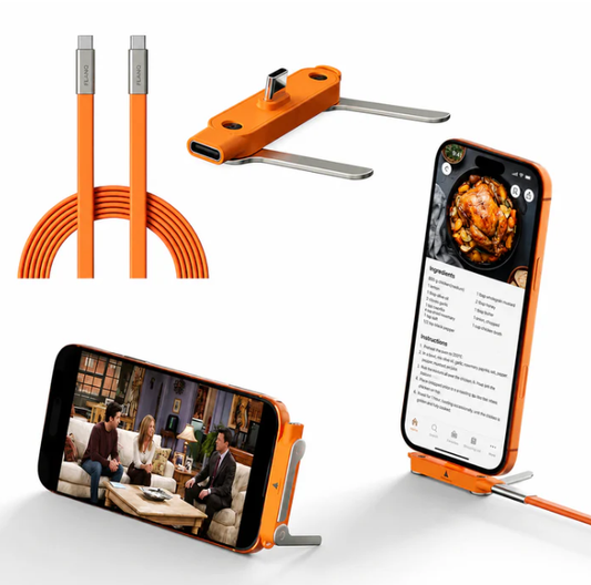 ⚡50K+ SOLD!🔥240W Fast Charging Adapter with 360° Foldable Phone Stand🔥