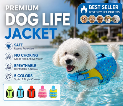 50%OFF 🐕 High Buoyancy Dog Life Jacket — Superior Flotation Vest for Swimming & Boating