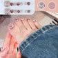 💅✨14 Sheets Square Press on Diamond Toenails