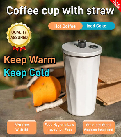 （49% OFF）🔥Coffee Cup With Straw😊 (BUY 2 FREE SHIPPING)