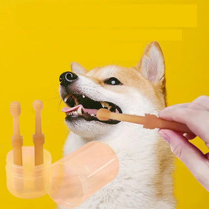🔥 LAST DAY -BUY 2 GET 1 FREE 🔥Pet Toothbrush With Tongue Scraper