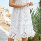💥40%OFF💥 Elegant Cutout Flowers White Dress for Lady