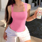 Hot sale 49% off 🩱Sexy Square Neck Sleeveless Tummy Control Tank Tops Bodysuits
