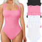 Hot sale 49% off 🩱Sexy Square Neck Sleeveless Tummy Control Tank Tops Bodysuits