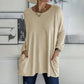 🎉 Hot Sale 50% OFF💞🔥Women's Round Neck Long Sleeve Loose Pocket T-Shirt