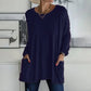🎉 Hot Sale 50% OFF💞🔥Women's Round Neck Long Sleeve Loose Pocket T-Shirt