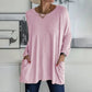 🎉 Hot Sale 50% OFF💞🔥Women's Round Neck Long Sleeve Loose Pocket T-Shirt