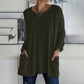 🎉 Hot Sale 50% OFF💞🔥Women's Round Neck Long Sleeve Loose Pocket T-Shirt