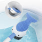 Wall-Mounted Suction Cup Toilet Cleaning Brush (with press-to-dispense cleaner)