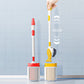 Wall-Mounted Suction Cup Toilet Cleaning Brush (with press-to-dispense cleaner)
