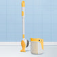 Wall-Mounted Suction Cup Toilet Cleaning Brush (with press-to-dispense cleaner)