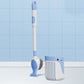 Wall-Mounted Suction Cup Toilet Cleaning Brush (with press-to-dispense cleaner)