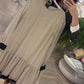 Women’s Elegant Round-neck Long-sleeve Polka Dot Dress
