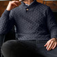 🔥LAST DAY SALE 50% OFF🔥 Men’s Textured Stand Collar Pullover Sweater