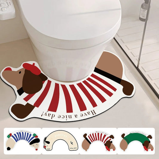 🎁Christmas promotion 49% OFF🎄Non-Slip Absorbency U-Shaped Toilet Rug ⏳Buy 2 Free Shipping