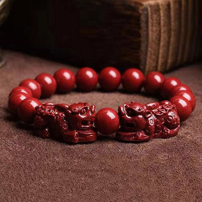 HOEXE Amulet Prosperity Red Cinnabar Bracelet