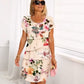 🌸Spring Specials 49% OFF🌸 Multi-plant Floral Print Cascade Dress💖
