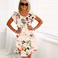 🌸Spring Specials 49% OFF🌸 Multi-plant Floral Print Cascade Dress💖