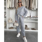 ✨ 2025 The Spring Hot Sale 🧥Solid Color Round Neck Top & Loose Pants 2-PCS👖