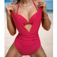 Women's Tie Solid Color Swimsuit 2-PCS Set