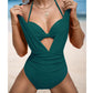 Women's Tie Solid Color Swimsuit 2-PCS Set