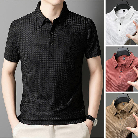 Men’s Textured Short-Sleeve Shirt