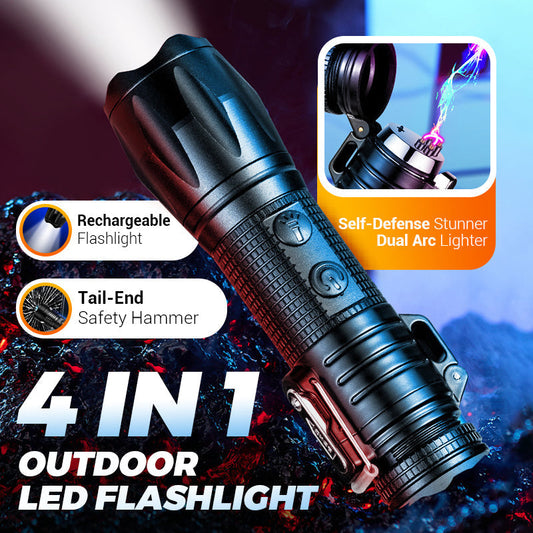 🔥Hot Sale 50% OFF🔦Multifunctional rechargeable strong light flashlight with electric fire⚡
