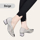 🔥Limited Time Offer 50% OFF✨ Hollow Mesh Sandals with Rhinestone and Chunky Heel
